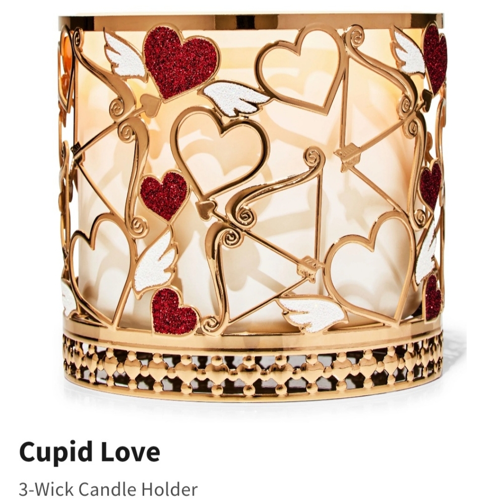 Bath & Body Works CUPID LOVE 3 wick Candle Holder